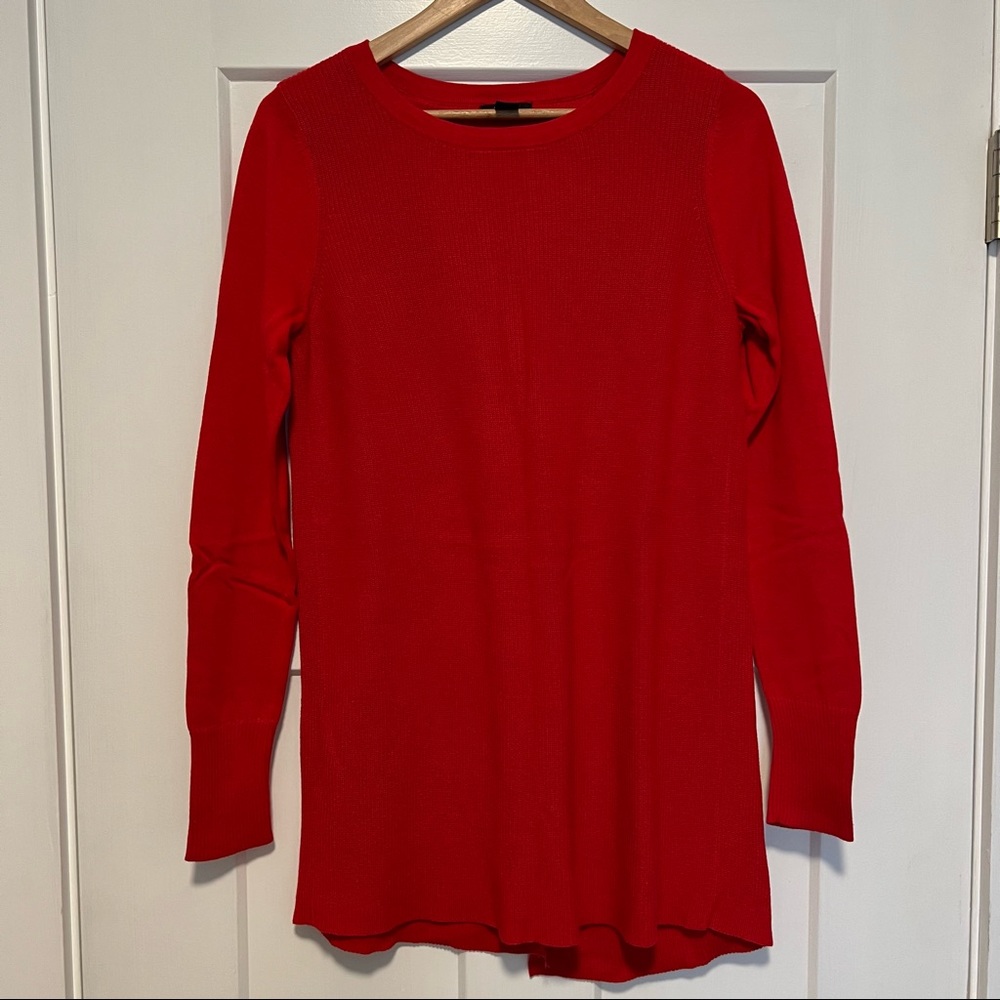 Halogen open/crossback tunic sweater